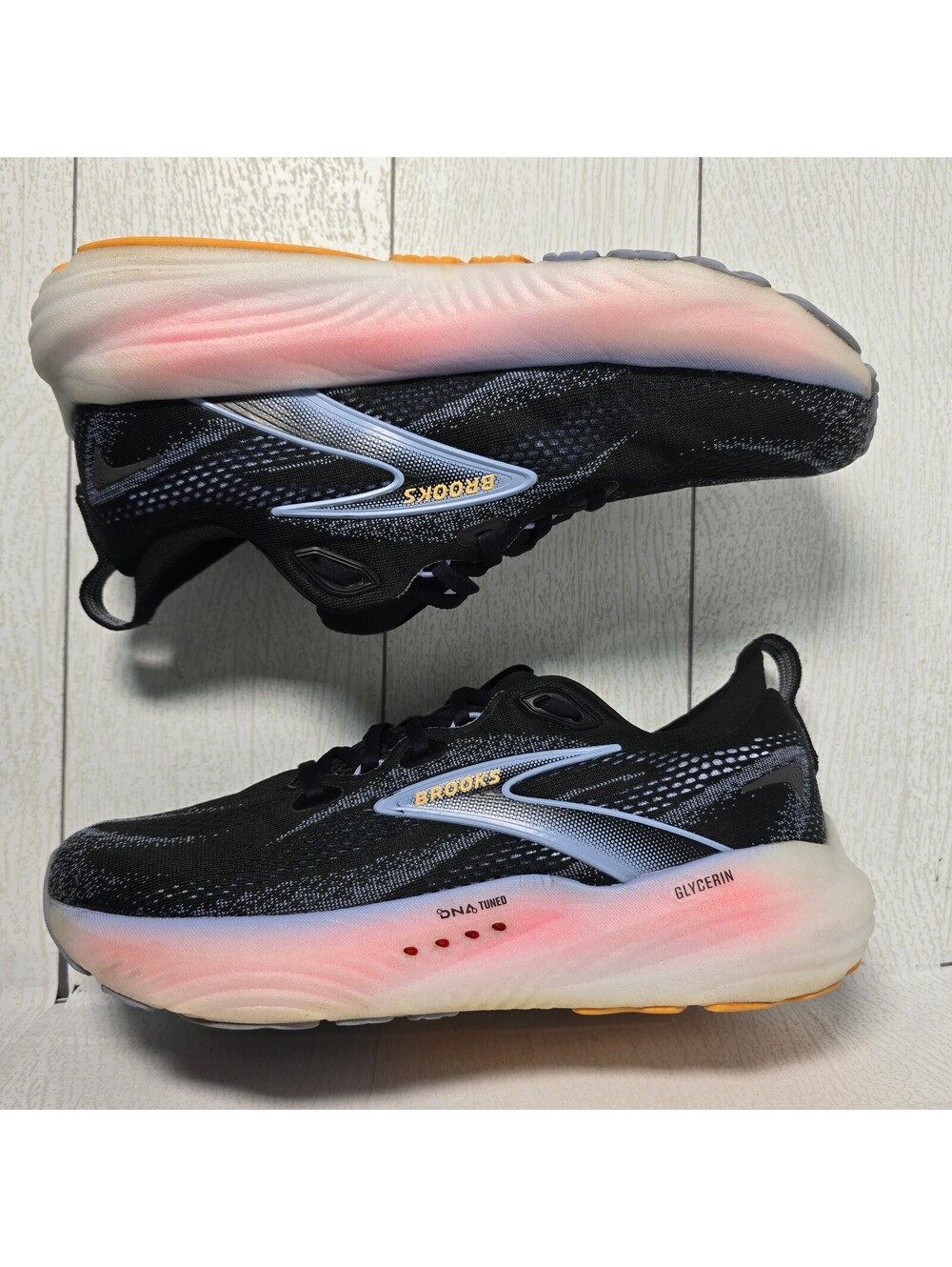 Brooks Glycerin 22 Mujer US 10 Negro Lila Coral Running